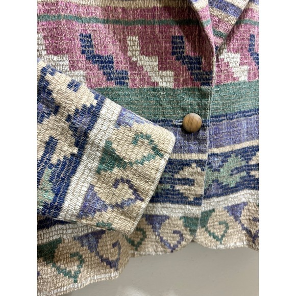 Bedford Fair Lifestyles VTG Blazer /Jacket O/S Tapestry Southwestern Aztec USA - Picture 3 of 7